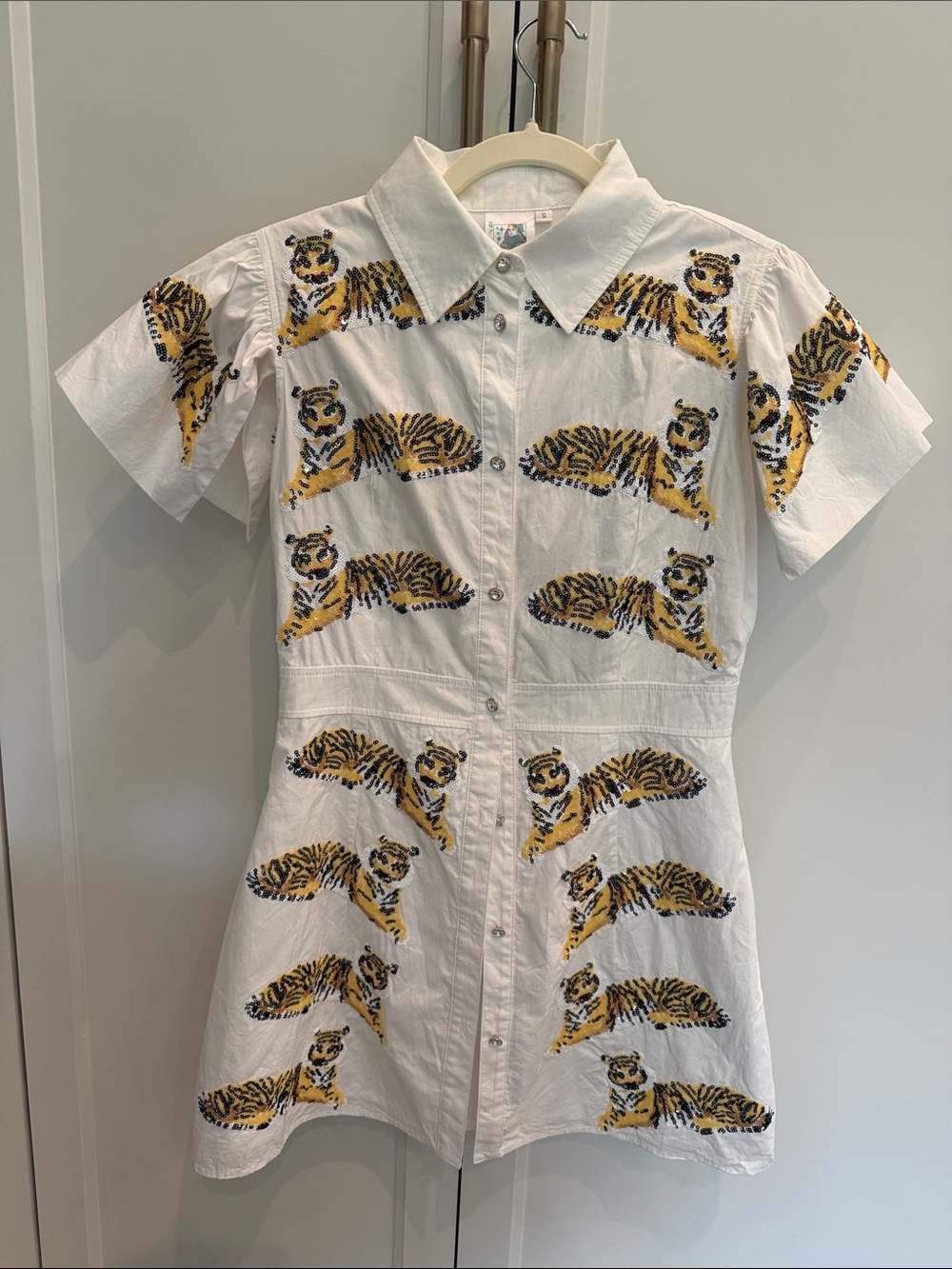 Queen of Sparkles Tiger shirt dress